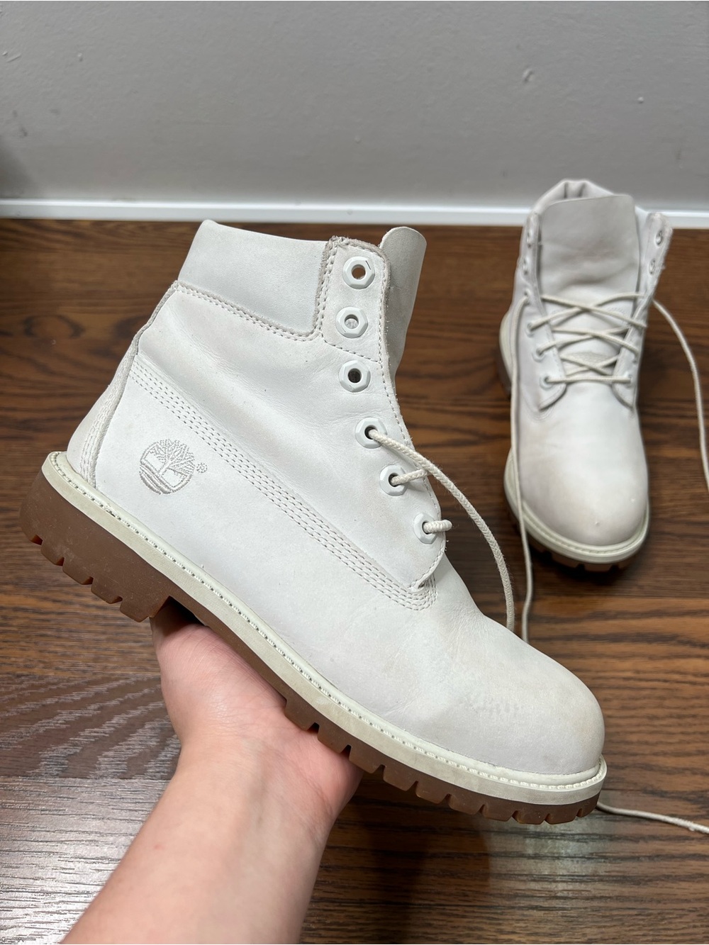 Timberland 6 Inch Premium 'Vaporous Grey' size Boys 6
